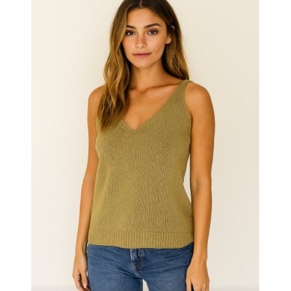DYI Women's Sweater Tank Top Lichen Green Size Large - Picture 1 of 8